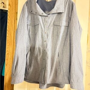 Duluth Trading Co Blue Polyester-Spandex Jacket